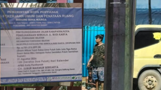 PUPR Pontianak Evaluasi Proyek Jalan Budi Karya, CV Subur Makmur Berkarya Jadi Sorotan Terkait K3